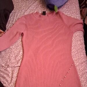 Ashley Stewart Pink Ribbed Sweater